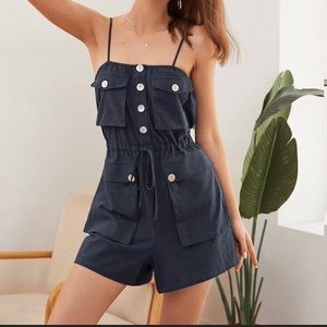 Navy blue romper size XL